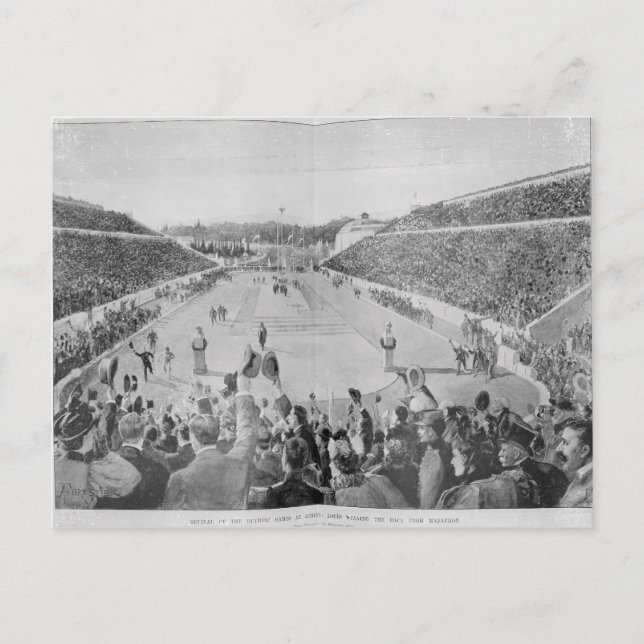 Wiederbelebung der Olympischen Spiele in Athen Postkarte (Vorderseite)