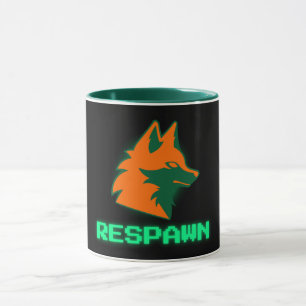 Wiederbelebung – Neon Gamer Fox Logo Tasse