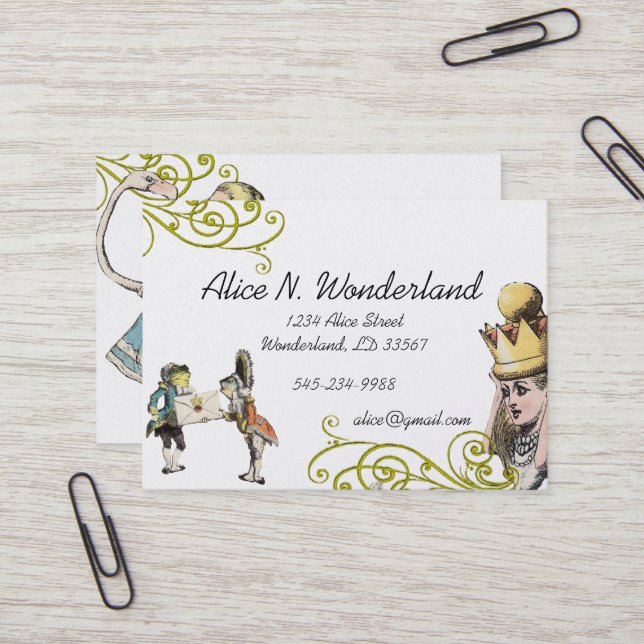 Wiedereinführung des Vintagen Illustrationsfrosche Visitenkarte (Vorderseite/Rückseite Beispiel)