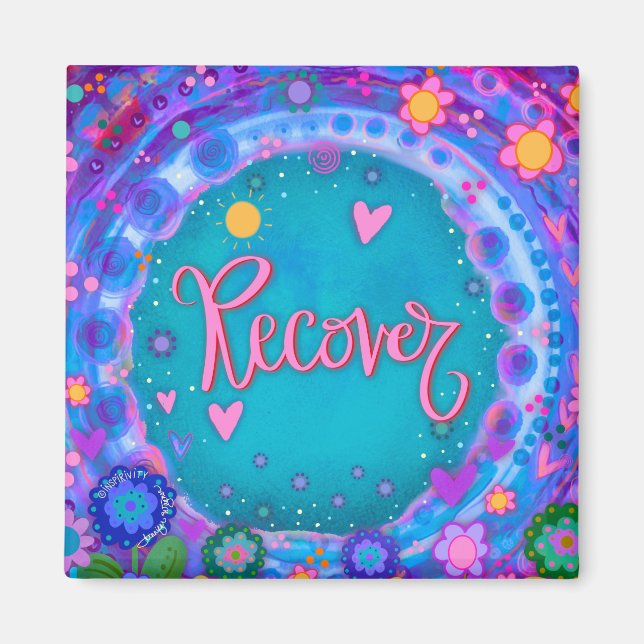 Wiedererlangen Hübschen Spaß Inspirierend Blumenin Magnet (Vorne)