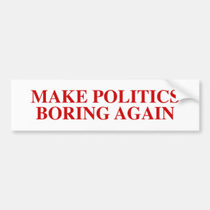 Wiedereröffnung der Politik im Autoaufkleber