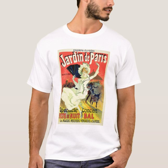 Wiedergabe einer Plakat-Werbung das 'Jardin d T-Shirt (Vorderseite)