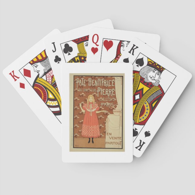 Wiedergabe einer Plakatwerbung 'Doktor Peter Spielkarten (Rückseite)