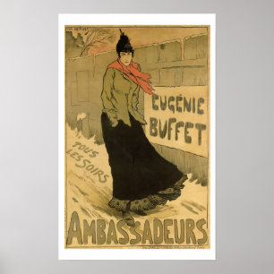 Wiedergabe einer Plakatwerbung 'Eugenie Poster