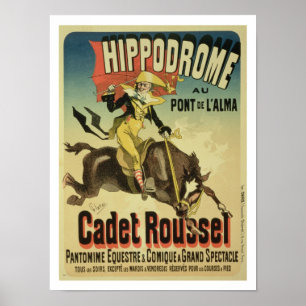 Wiedergabe einer Plakatwerbung 'Kadett Rousse Poster