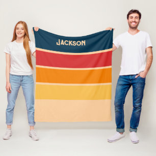Wiedergabe von Retro-Regenbogenstreifen für benutz Fleecedecke