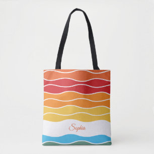 Wiedergabe von Retro-Regenbogenstreifen für benutz Tasche