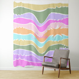 Wiedergabe von Retro-Regenbogenstreifen für benutz Wandteppich