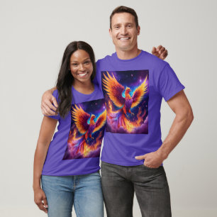 Wiedergeburt des Ätherischen: Regenbogen Phoenix i T-Shirt