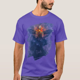 Wiedergeburt. Skelett mit Flügeln, die T - Shirt a