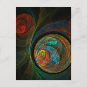 Wiedergeburts-Spirale Moderne Kosmische Abstrakte  Postkarte