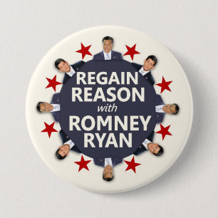 Wiedergewinnungs-Grund mit Romney Ryan Button