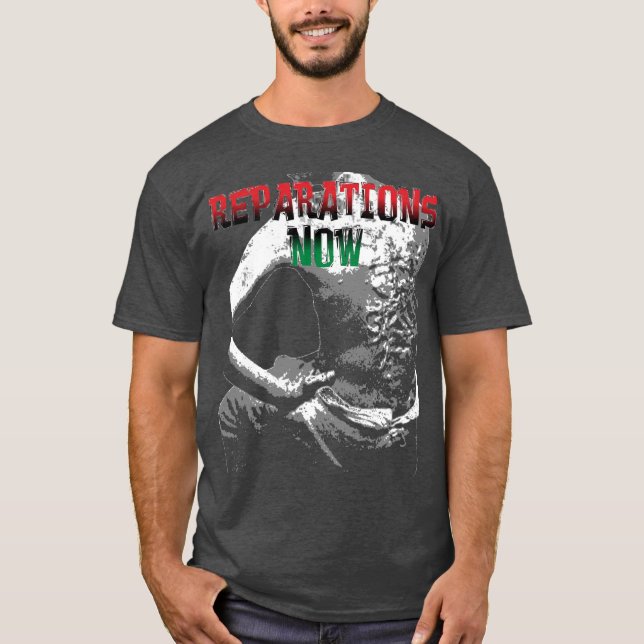 WIEDERGUTMACHUNGS-JETZT SHIRT. (2 versahen T-Shirt (Vorderseite)