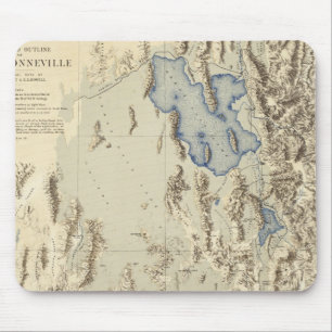 Wiederhergestellte Kontur des Bonneville-Sees Mousepad
