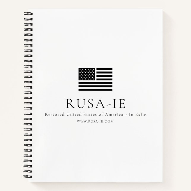 Wiederhergestellte USA - im Exil Notizbuch (Vorderseite)