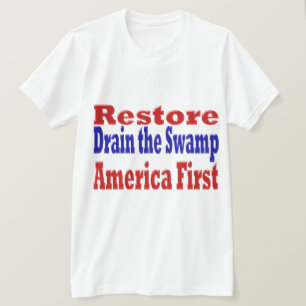 Wiederherstellen Amerika zuerst die Sümpfe rot bl T-Shirt