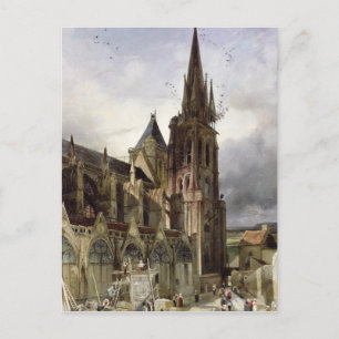 Wiederherstellung der Abtei St. Denis im Jahr 1833 Postkarte