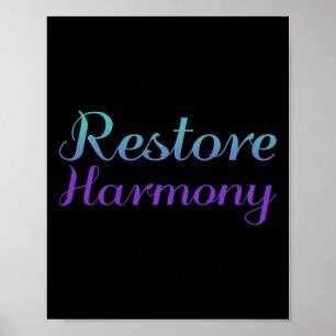 Wiederherstellung der Harmonie der Suizidpräventio Poster