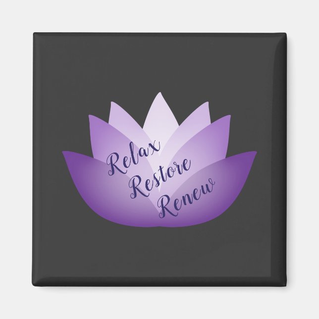 Wiederherstellung der Lila Lotus-Blume Magnet (Vorne)