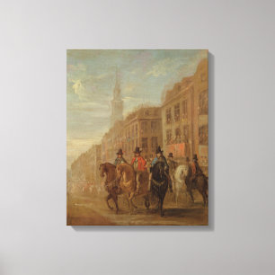 Wiederherstellungs-Prozession von Charles II bei Leinwanddruck