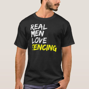 Wiederholen Fechttrainer Outfit Real Men Liebe Fen T-Shirt