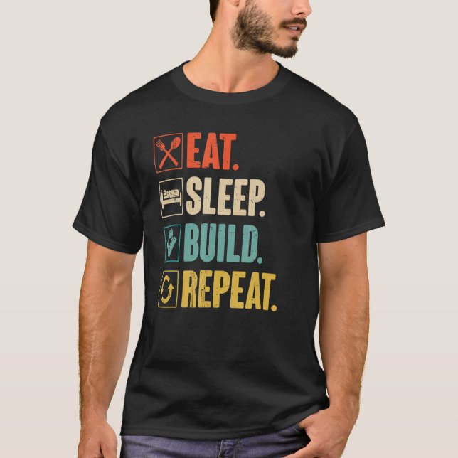 Wiederholen Sie den Master Builder-Block für Sleep T-Shirt (Vorderseite)