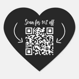 Wiederholen Sie den QR-Marketing-Code für Kunden. Herz-Aufkleber