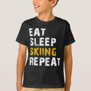 Wiederholen Sie den Schlaf beim Skifahren T-Shirt