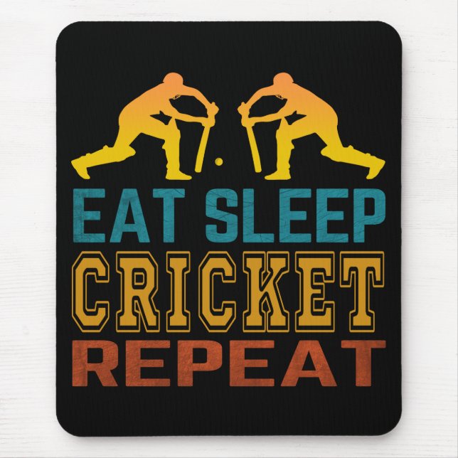 Wiederholen Sie den Schlaf-Cricket Mousepad (Vorne)