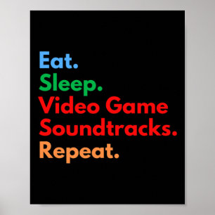 Wiederholen Sie die Videospiel-Soundtracks für Gam Poster