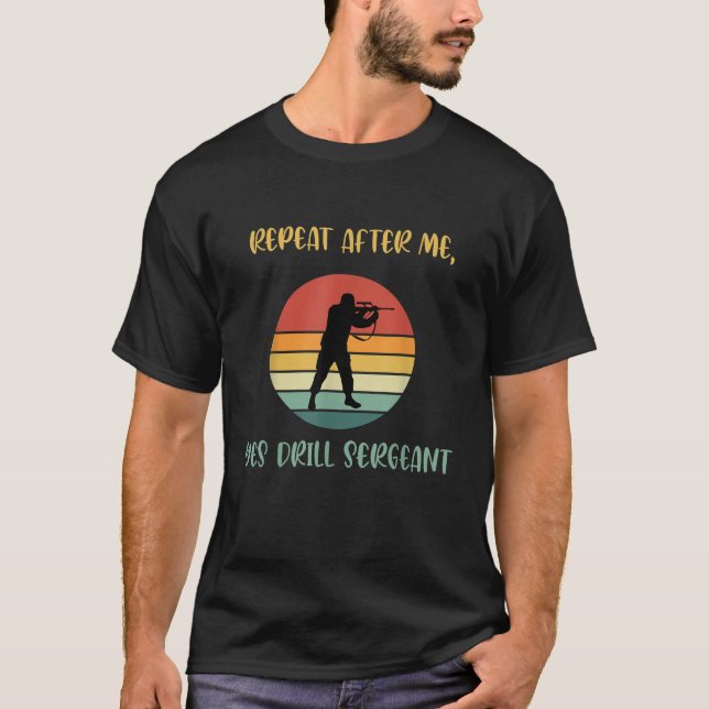 Wiederholen Sie nach mir Ja Drill Sergeant Fanny M T-Shirt (Vorderseite)