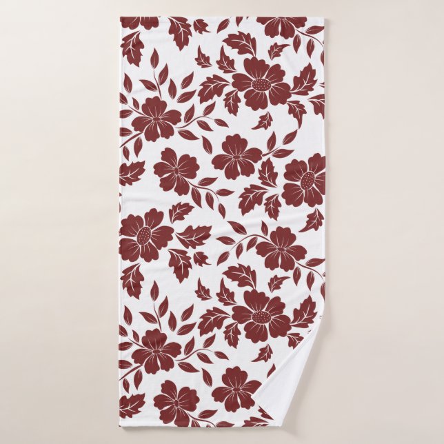 Wiederholt florales Design aus Vektorgrafik Badehandtuch (Badehandtuch)
