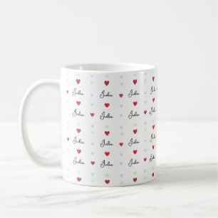 Wiederholt Julia-individuelle Name mit den gleiche Kaffeetasse