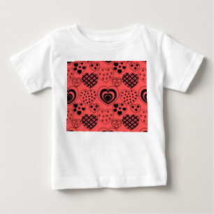 Wiederholte Herzen Baby T-shirt