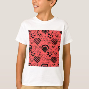 Wiederholte Herzen T-Shirt
