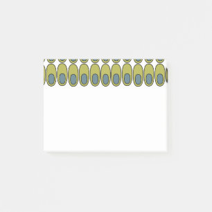 Wiederholte Olive Green und Grauovale Post-it Klebezettel