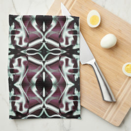 Wiederholte opake Rot- und Gradientenkurven Geschirrtuch