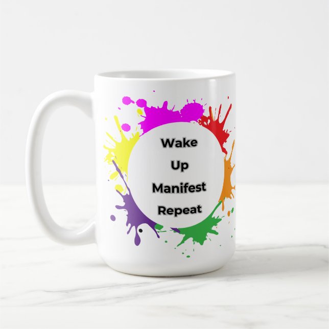 "Wiederholte Tasse des Manifests Geweckt - Starten (Links)