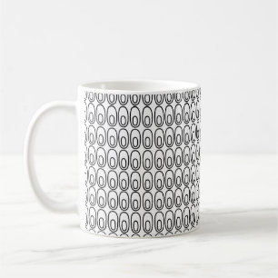 Wiederholte weiße Ovale Kaffeetasse