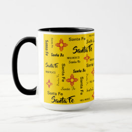 Wiederholte Wörter x 2 plus Ihr Name Santa Fe NM C Tasse