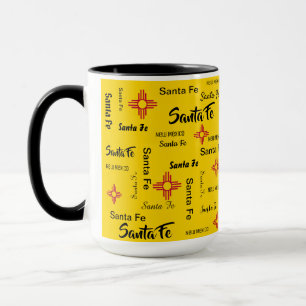 Wiederholte Wörter x 2 plus Ihr Name Santa Fe NM C Tasse