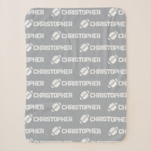 Wiederholter Name Football Dreams Gray Sherpadecke