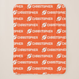 Wiederholter Name Football Dreams Orange Sherpadecke