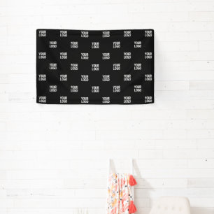 Wiederholtes Bild-, Design- oder Firmenlogo Banner