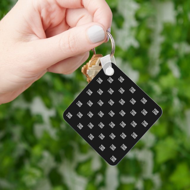 Wiederholtes Bild-, Design- oder Firmenlogo Schlüsselanhänger (Hand)