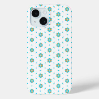 wiederholtes geometrisches Blumenmusterdesign Case-Mate iPhone Hülle