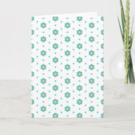 wiederholtes geometrisches Blumenmusterdesign Karte