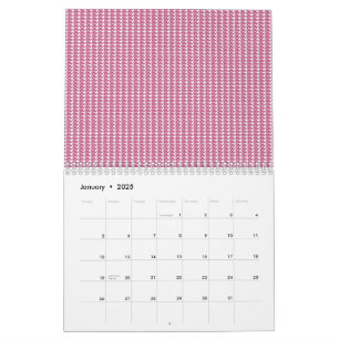 Wiederholtes Muster einer kleinen, gewellten, rötl Kalender