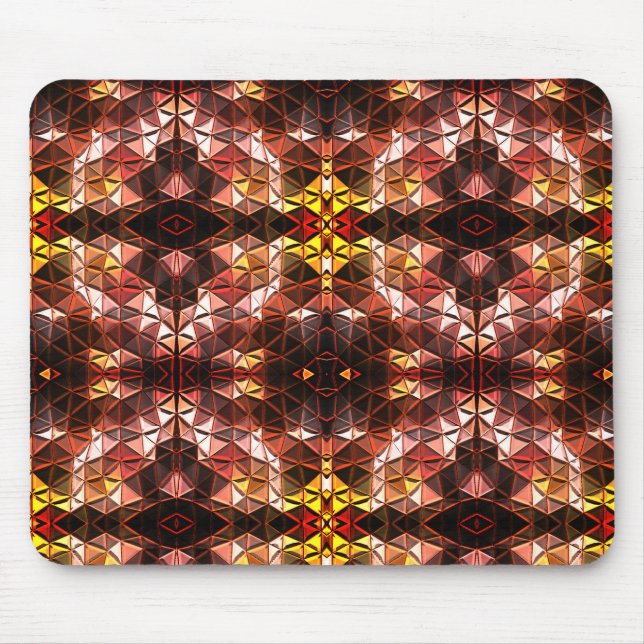 Wiederholtes rotes Dreieck, das seltsame Formen er Mousepad (Vorne)