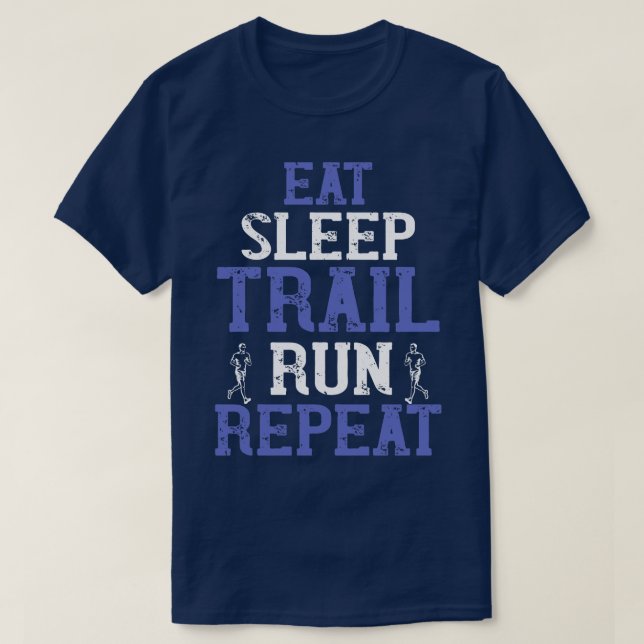 Wiederholung der Eat Sleep Tracks T-Shirt (Design vorne)